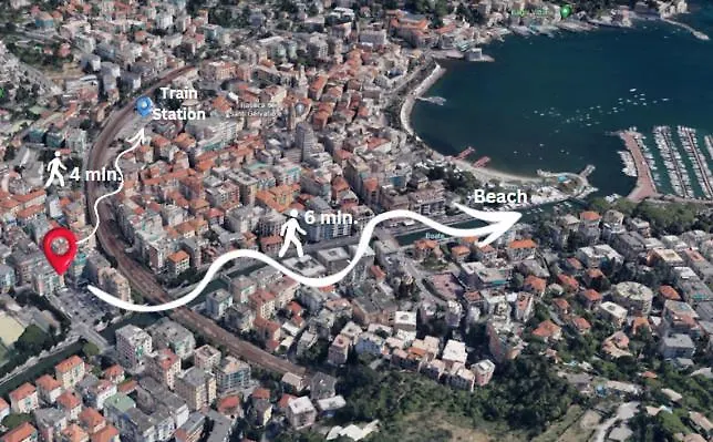 Chic & Renovated- Prime Location - 4 Min Walk To Seaside Apartment Rapallo